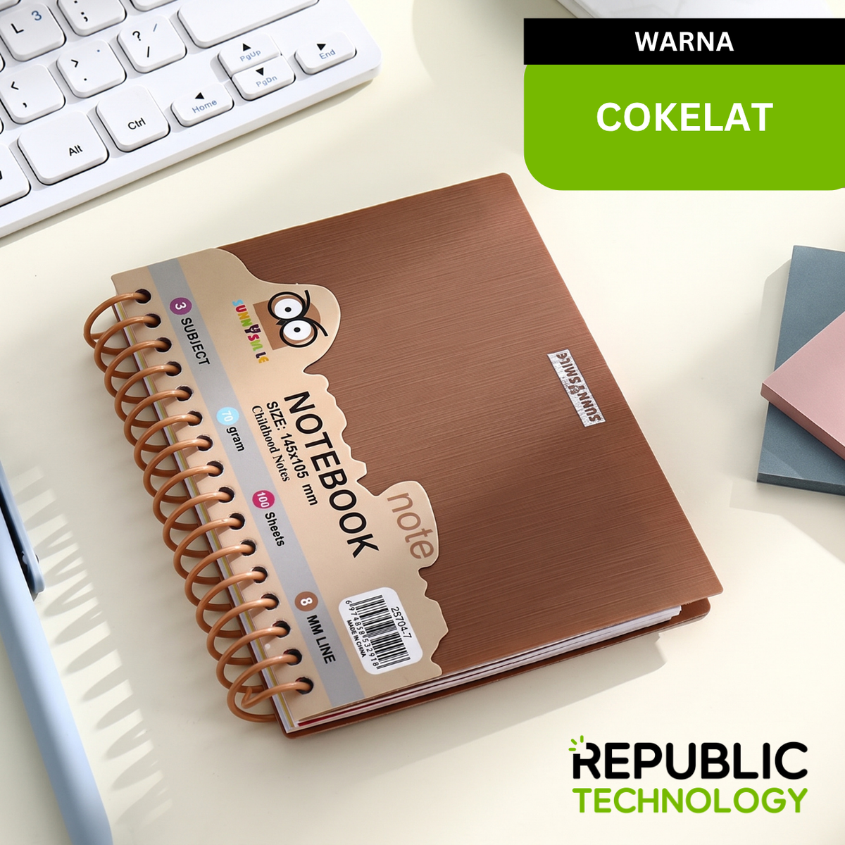 Republic Technology Notebook / buku catatan Character Spiral