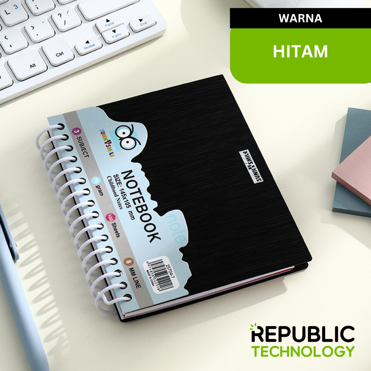Republic Technology Notebook / buku catatan Character Spiral