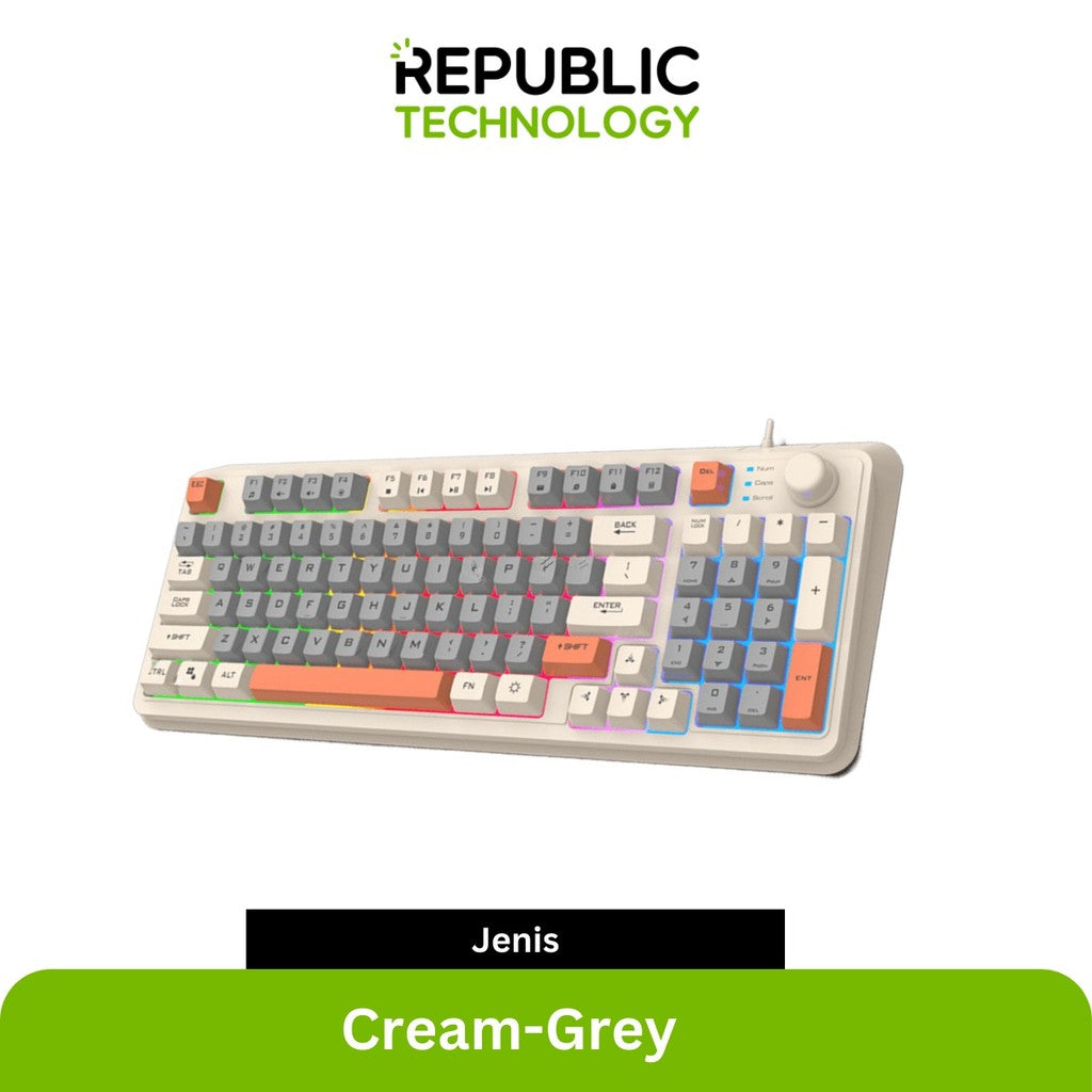 Republic Technology Xunfox K82 Keyboard Gaming RGB with knob volume