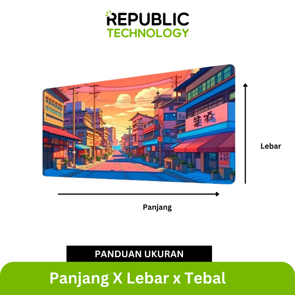Republic Technology Mousepad / Desk mat Gaming Tokyo Street Japan Style