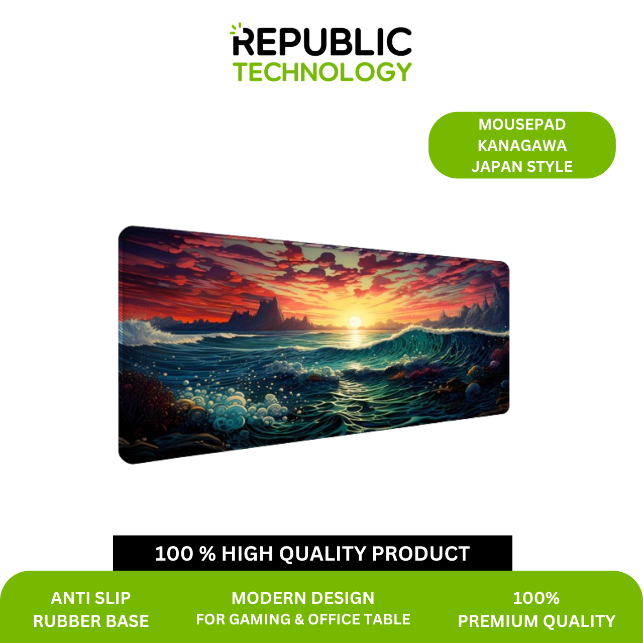 Republic Technology Mousepad / Deskmat Kanagawa Japan Style