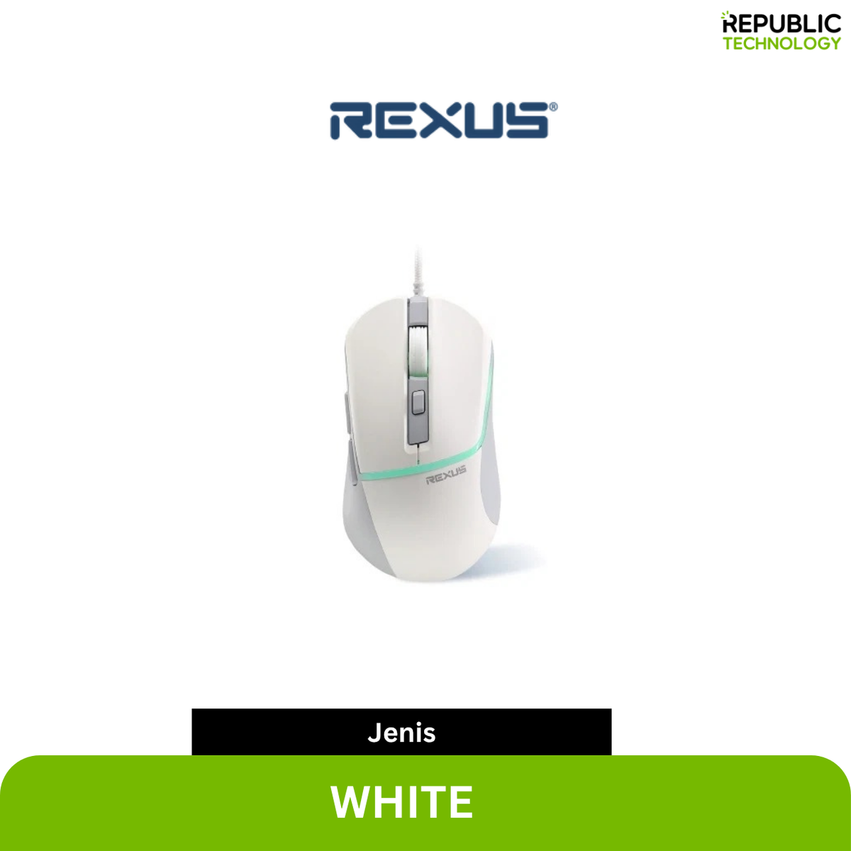 REXUS Mouse Gaming G15  Xierra Dynamic RGB up To 6400DPI