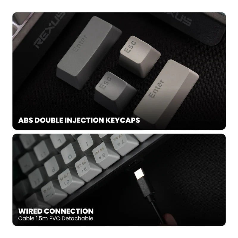REXUS Heroic KX3 Keyboard Mechanical Compact 65% Hot Swap