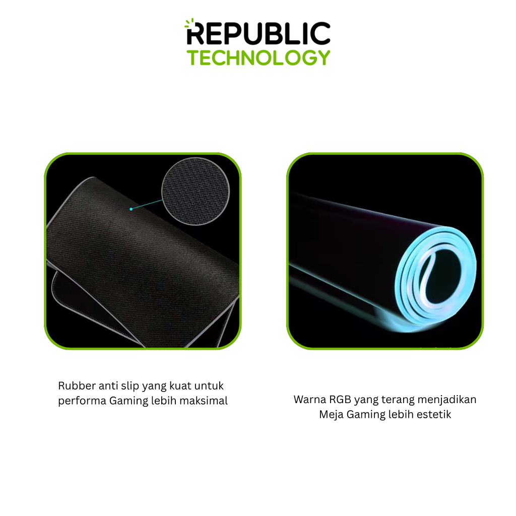 Republic Technology Deskmat Gaming or Mousepad Office RGB Edition with Castle Theme