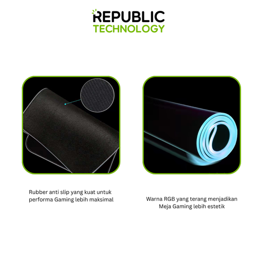 Republic Technology Deskmat Gaming or Mousepad Office RGB Edition with Castle Theme