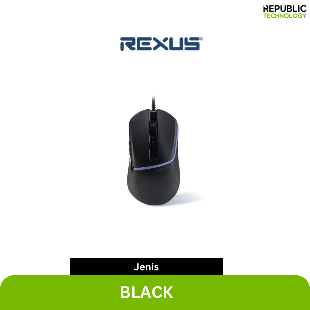 REXUS Mouse Gaming G15  Xierra Dynamic RGB up To 6400DPI