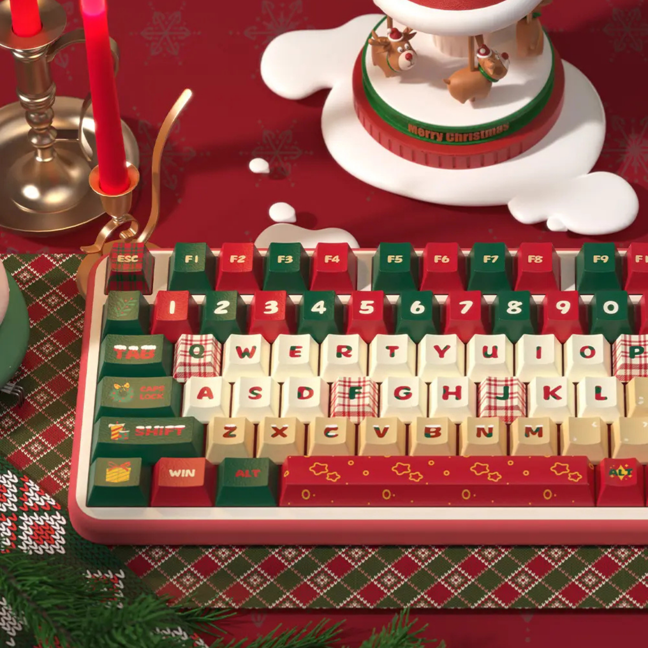 Republic Technology Keyboard Keycaps Merry Christmas Edition and Christmas Gift Edition