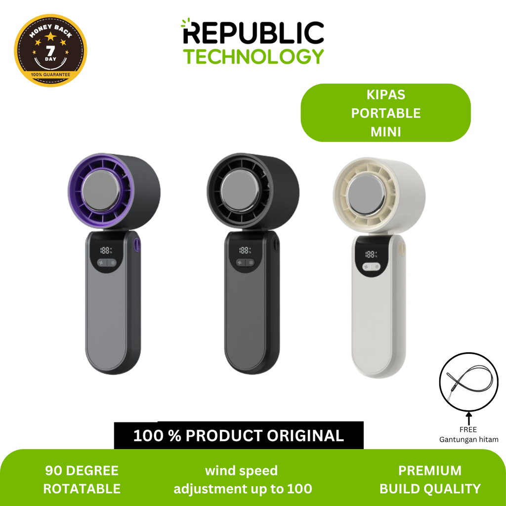 Republic Technology Kipas Angin Portable mini genggam HX-F404