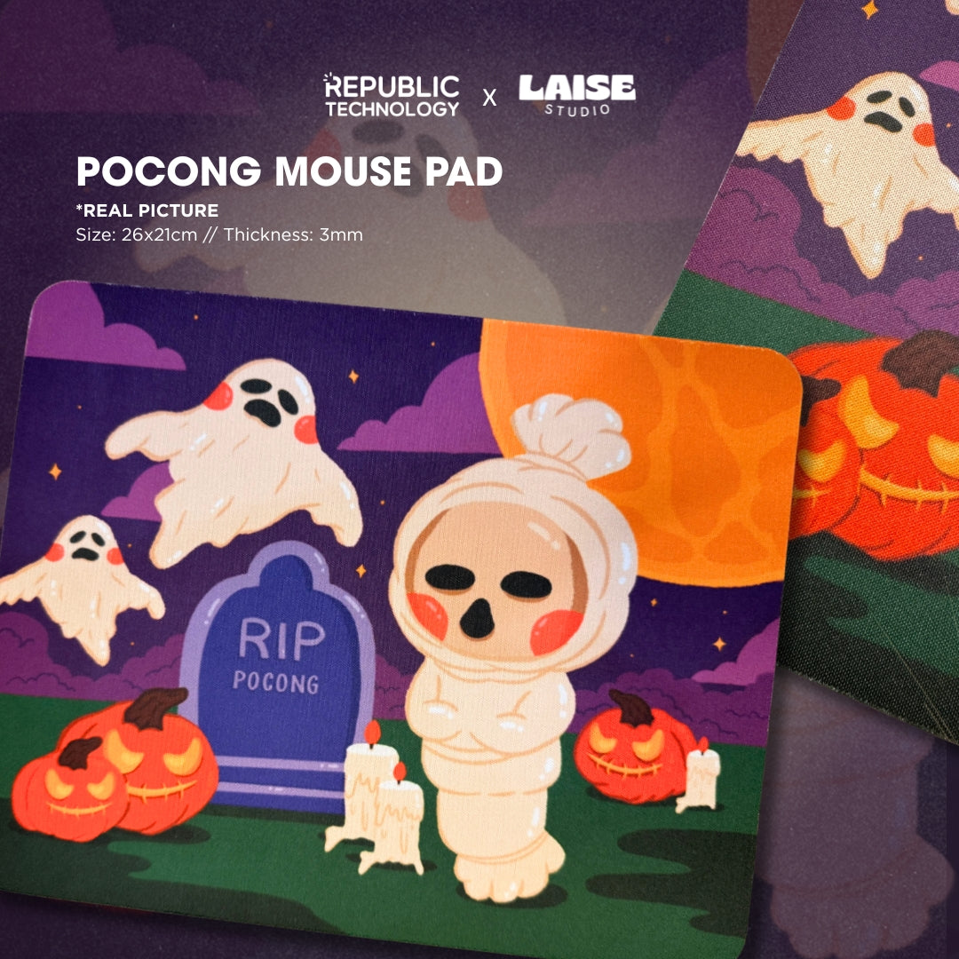 Republic Technology Mousepad office Mini Pocong Halloween Edition