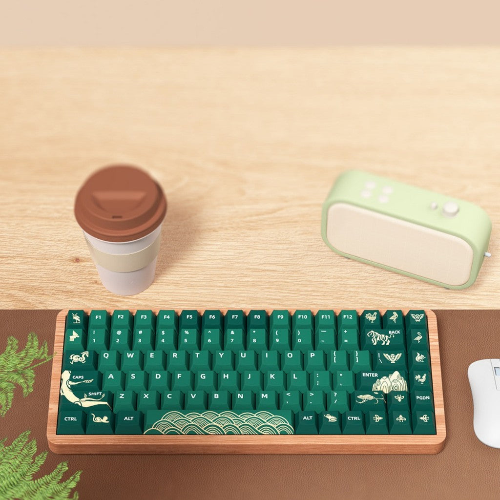 Republic Technology Keyboard Keycaps Animal Forest Special Edition 158 Keys with Matcha Colour