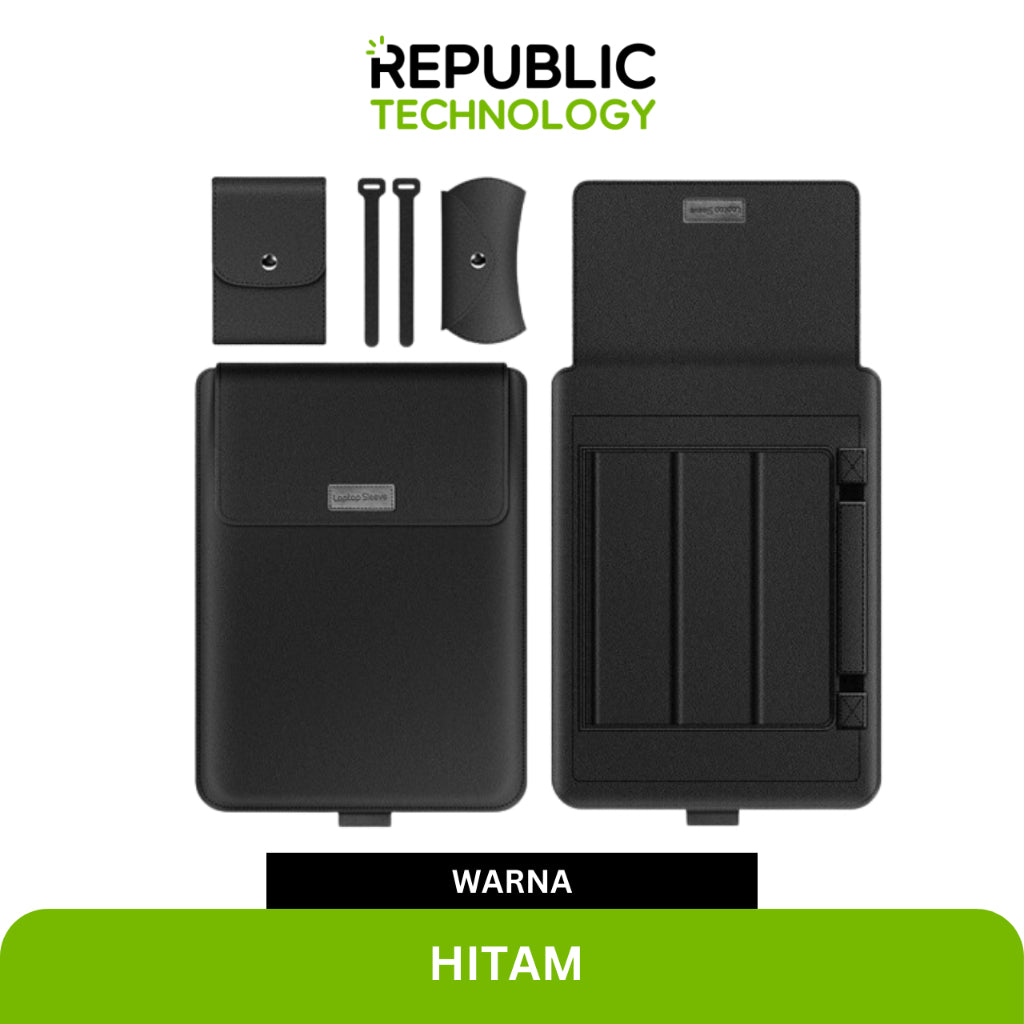 Republic Technology Tas Laptop Sleeve Case Macbook dan Universal Multifungsi 13 - 17 Inch