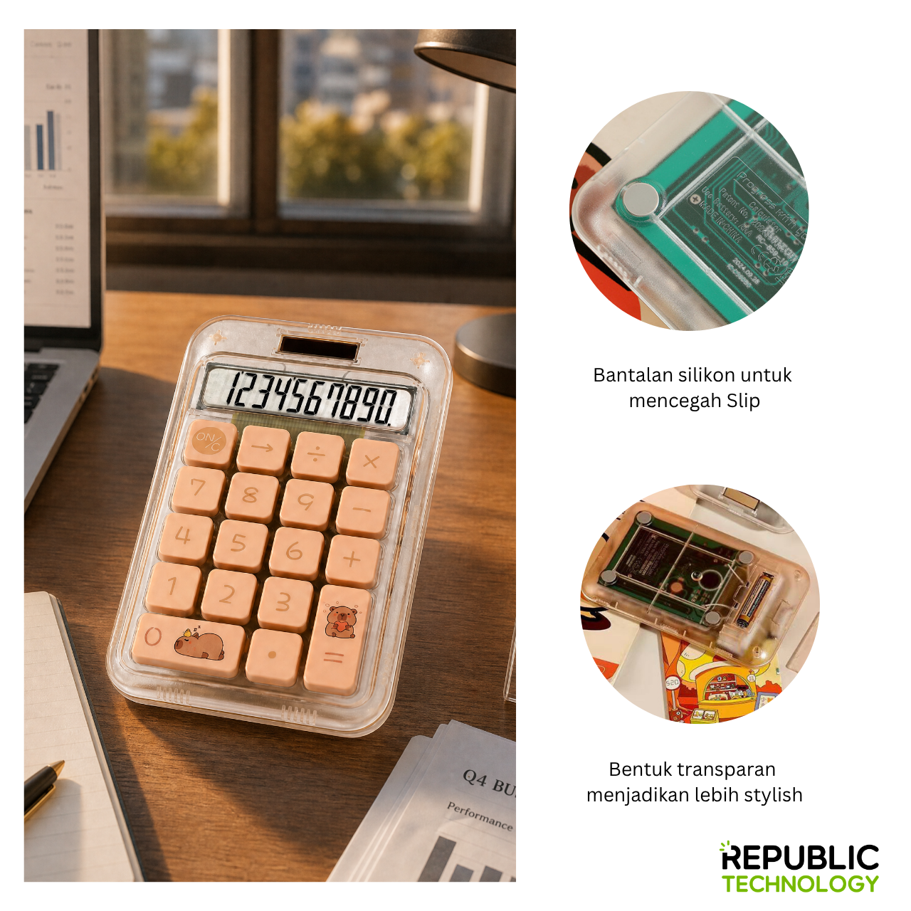 Republic Technology Calculator Runzon Kalkulator Sederhana Capybara Edition
