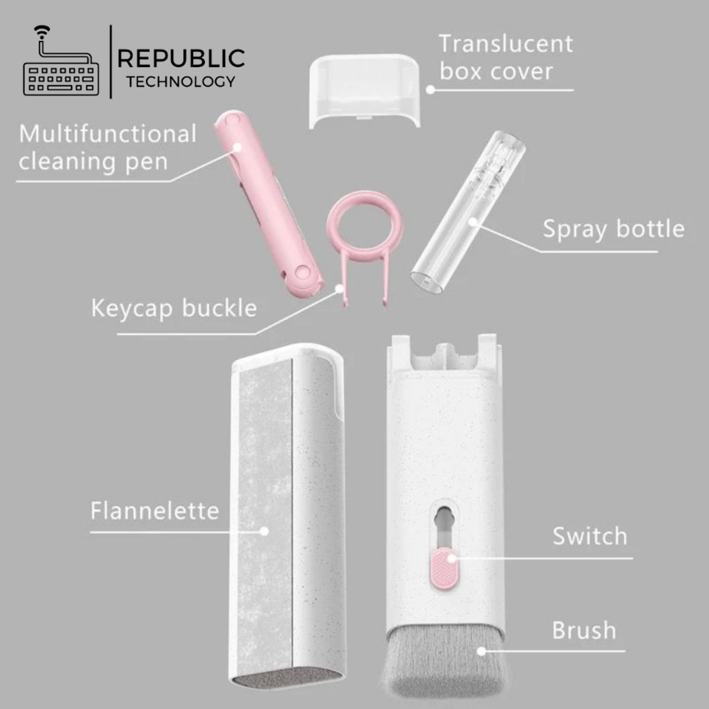 Republic Technology Pembersih Keyboard 7 in 1 Multifunction and Cleaning kit for Earbud HP