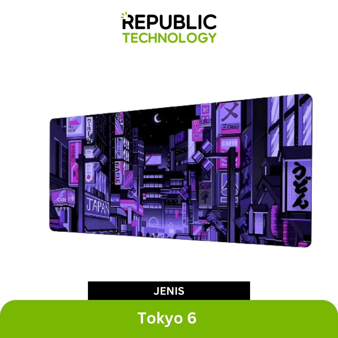Republic Technology Mousepad / Desk mat Gaming Tokyo Street Japan Style