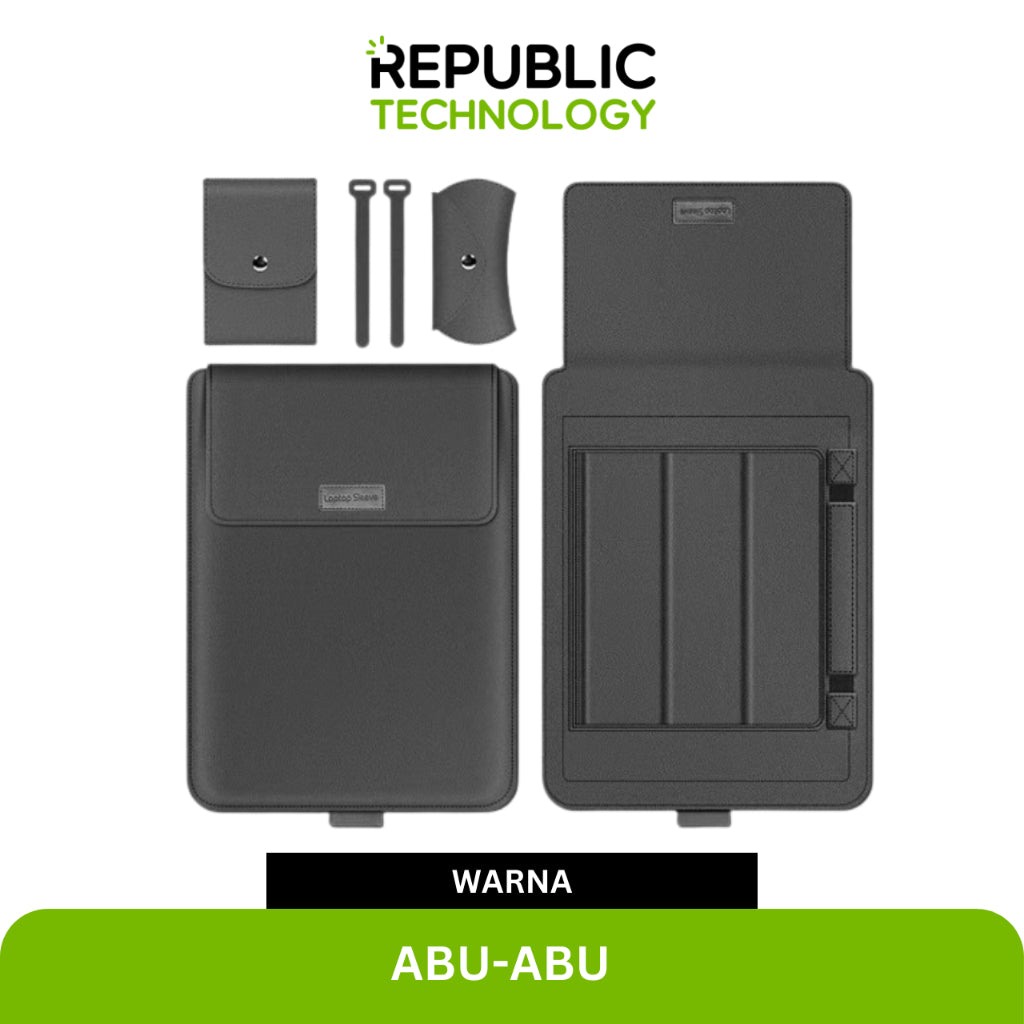 Republic Technology Tas Laptop Sleeve Case Macbook dan Universal Multifungsi 13 - 17 Inch