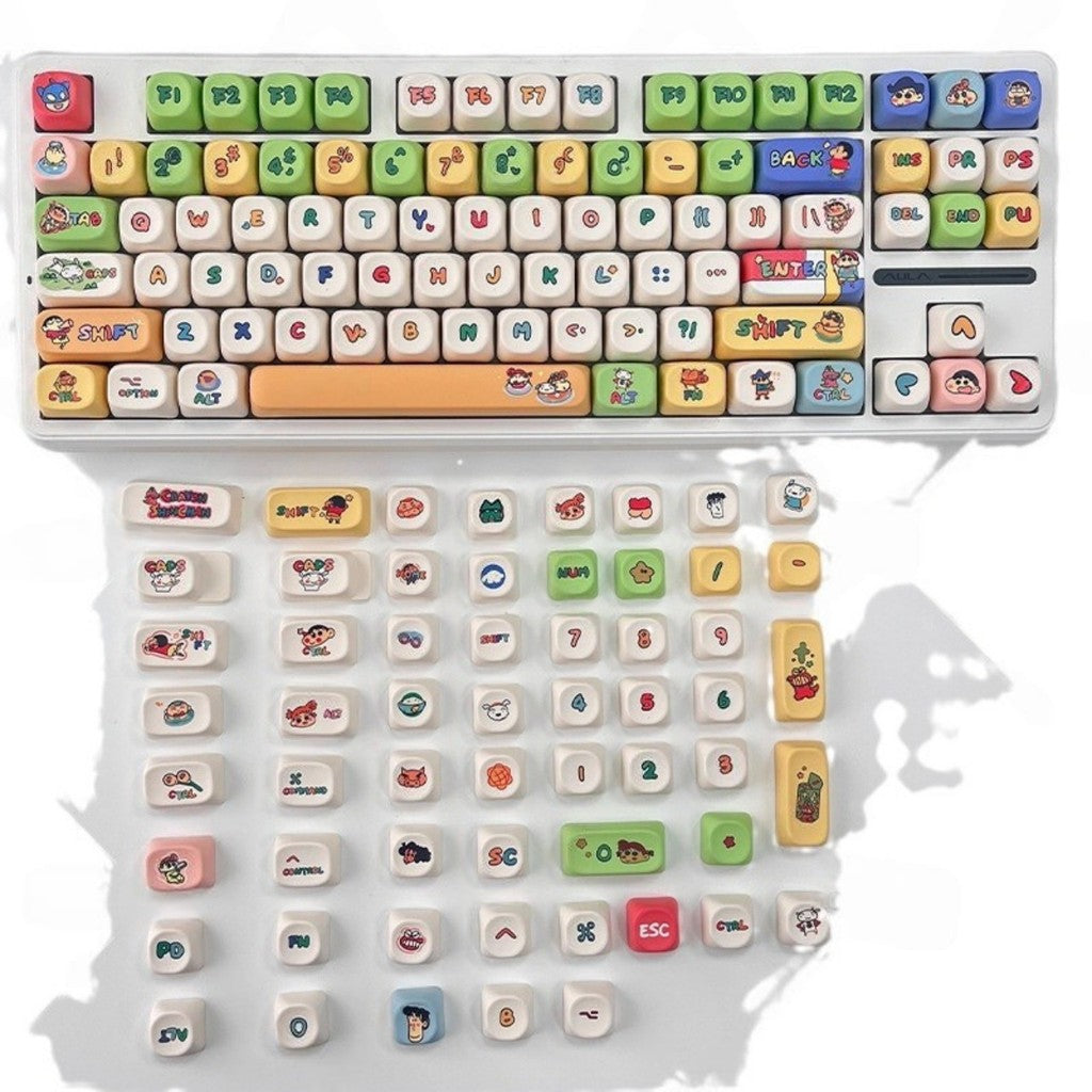 Republic Technology Keyboard Keycaps Crayon Shinchan 145 Keys with profile MOA
