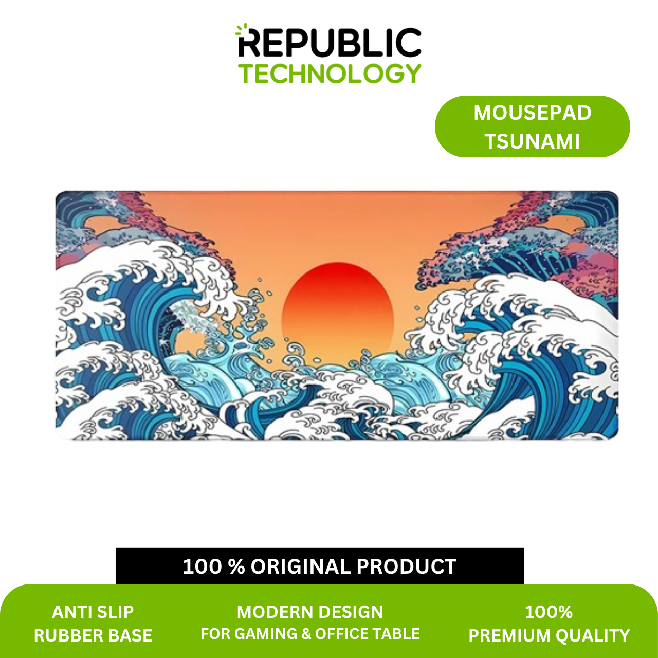 Republic Technology Mousepad Gaming Deskmat Tsunami Speed Edition