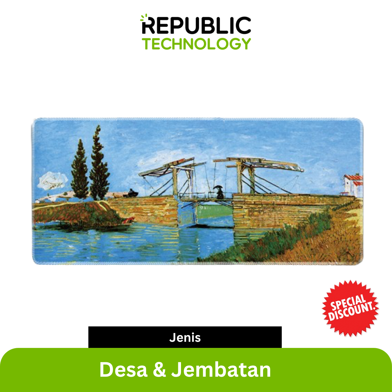 Republic Technology Mousepad Gaming Painting Style 2 Limited Edition