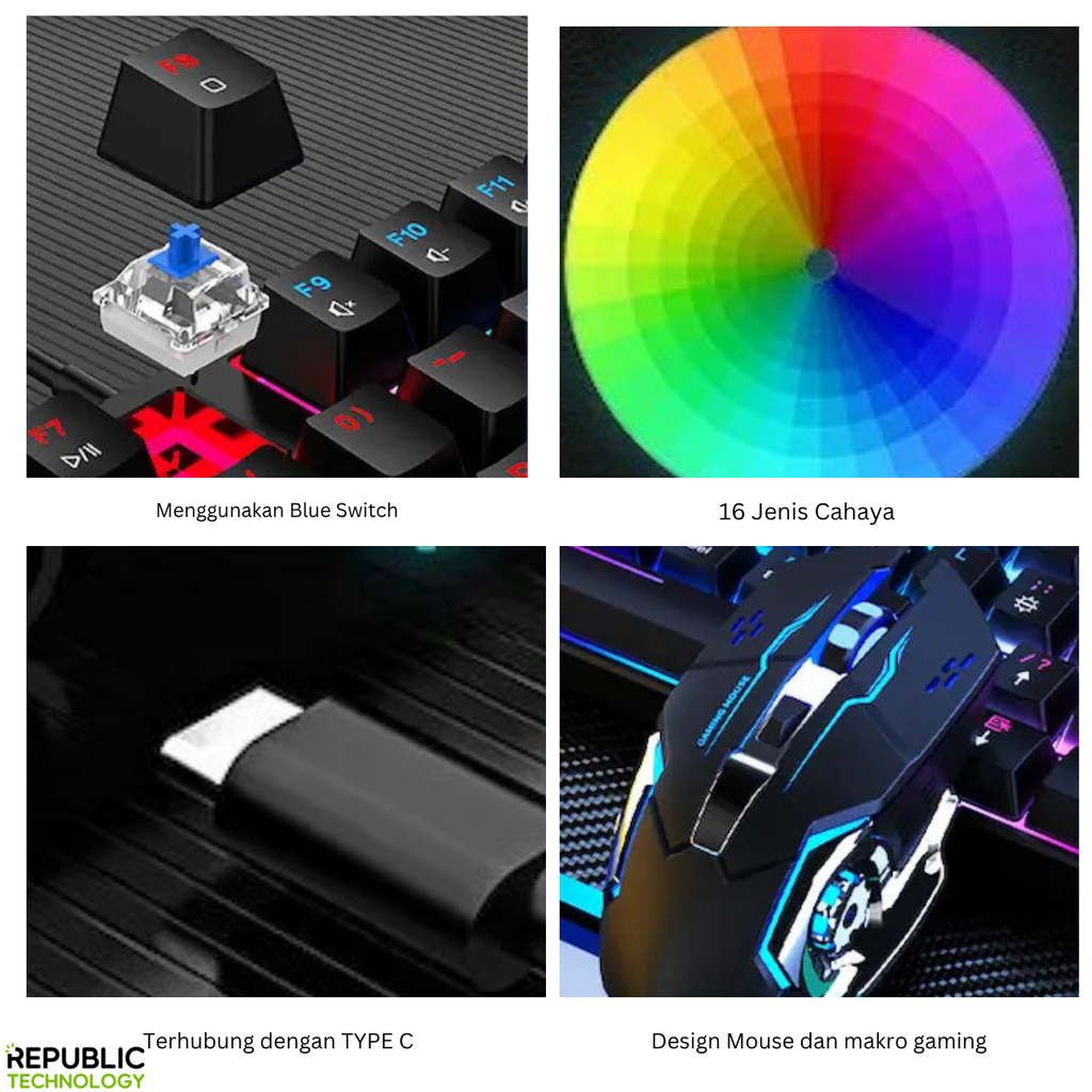 Republic Technology Weiyu Keyboard Gaming Mechanical RS6
