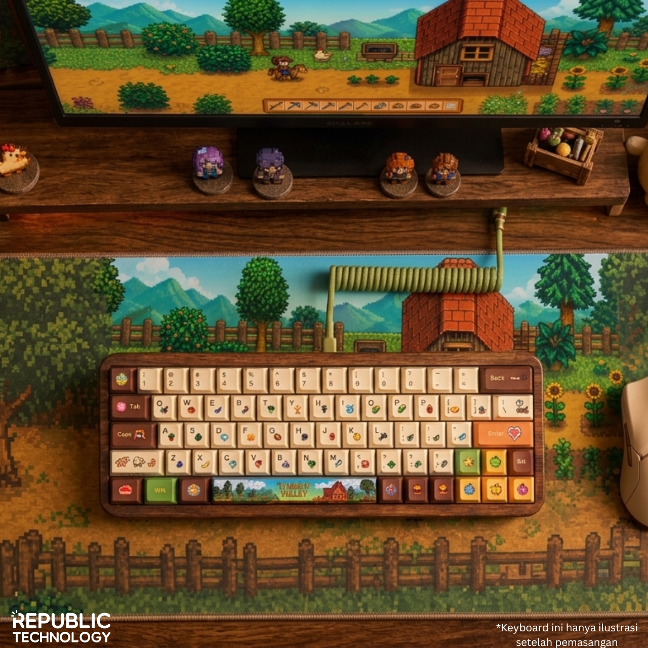 Republic Technology Keyboard Keycaps Stardew Valley Edition for Mechanical Keyboard