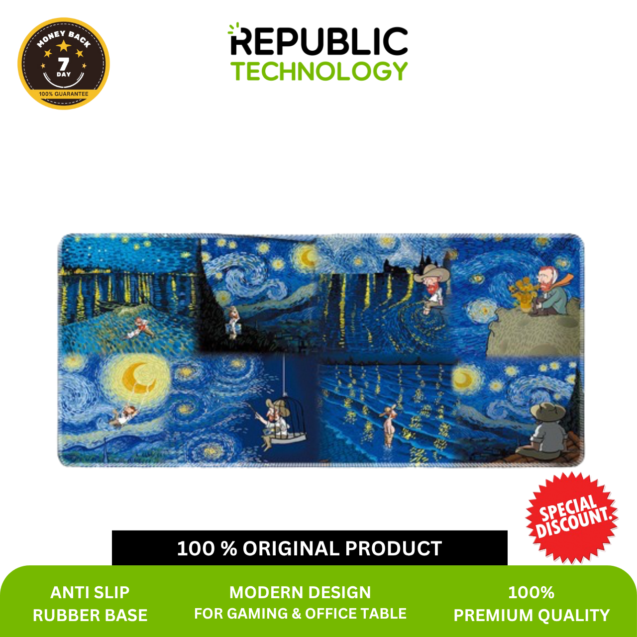 Republic Technology Mousepad Gaming Painting Style 2 Limited Edition