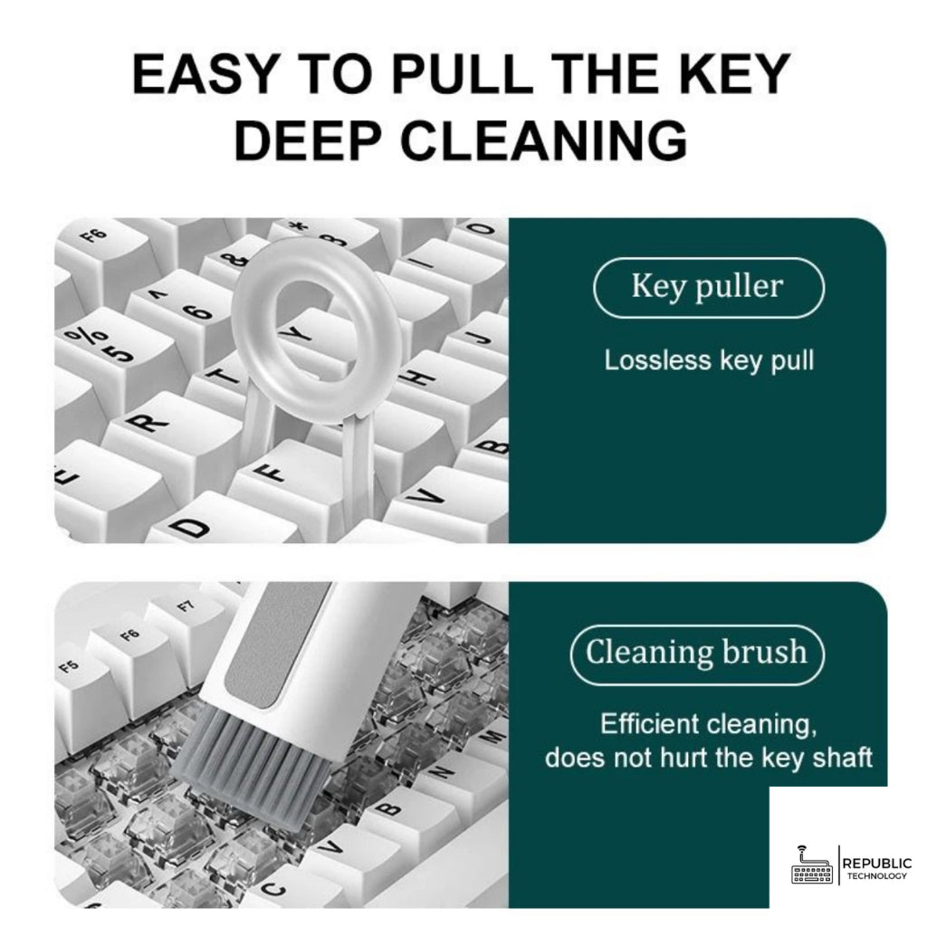 Republic Technology Pembersih Keyboard 7 in 1 Multifunction and Cleaning kit for Earbud HP