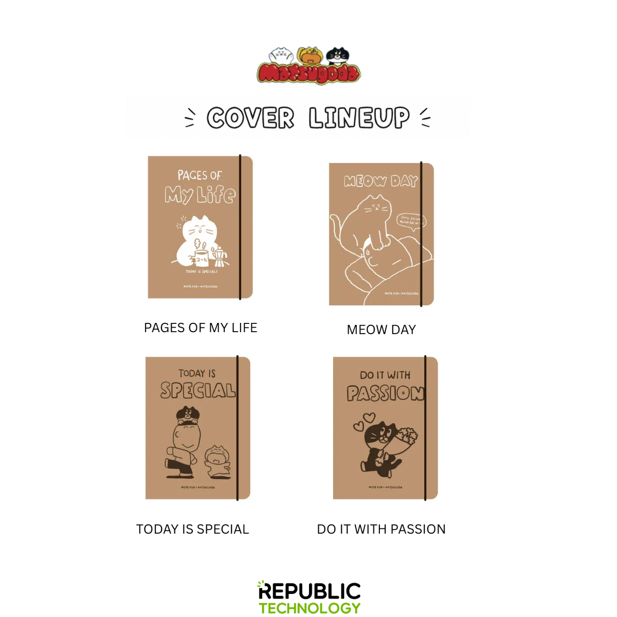 Republic Technology Notebook mini / buku catatan kecil NOTE FOR X MATSUGODA