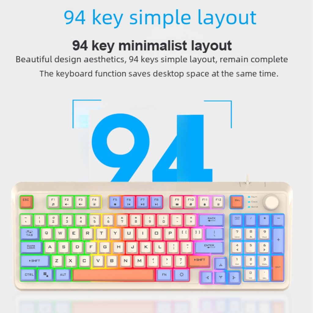 Republic Technology Xunfox K82 Keyboard Gaming RGB with knob volume