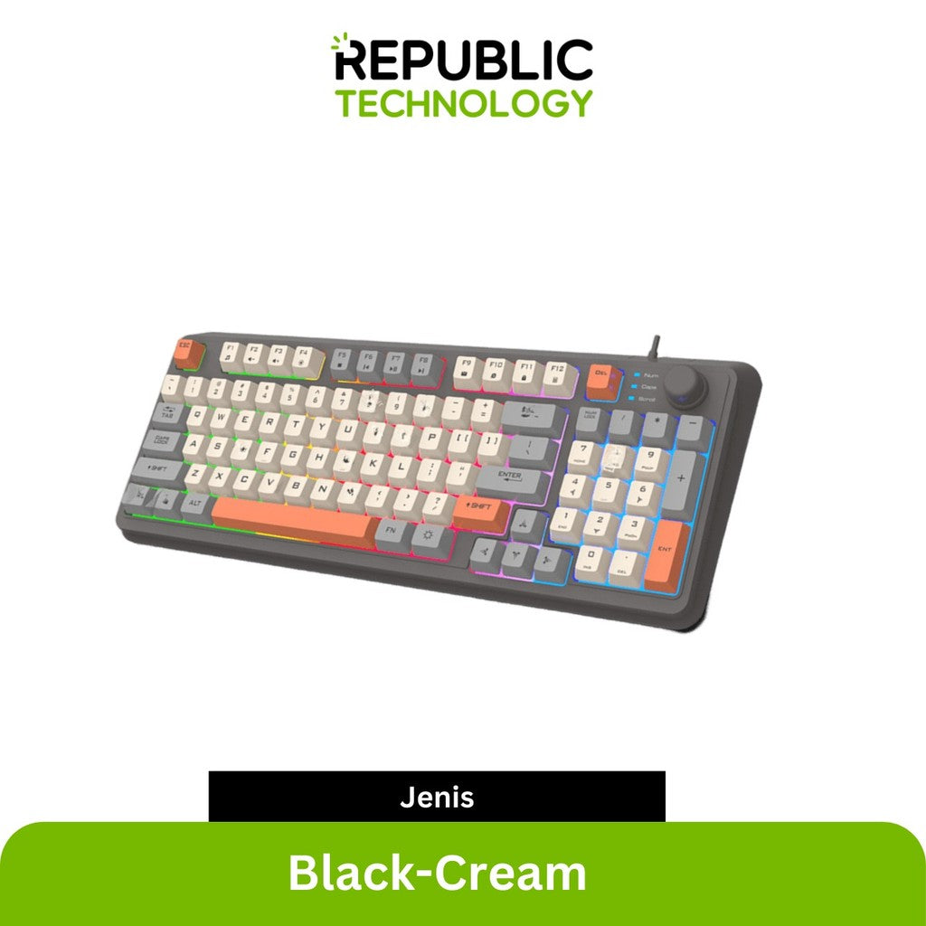 Republic Technology Xunfox K82 Keyboard Gaming RGB with knob volume