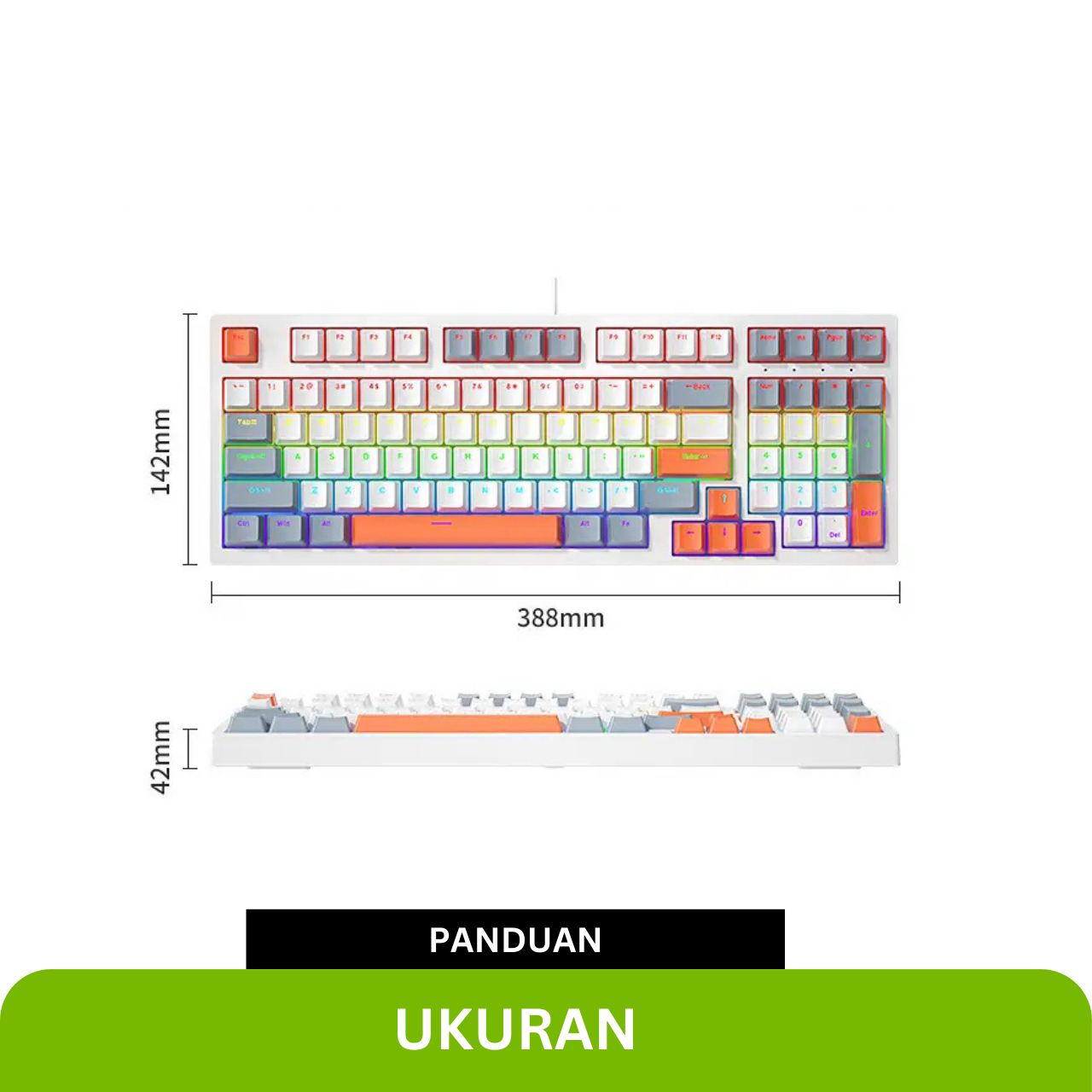 Republic Technology Keyboard Mechanical Gaming by Dragon Seed with Blue Switch / Red Switch
