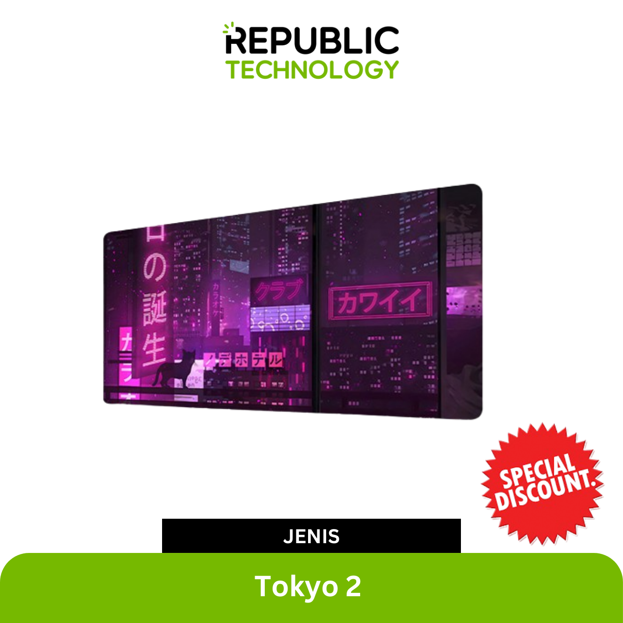 Republic Technology Mousepad / Desk mat Gaming Tokyo Street Japan Style