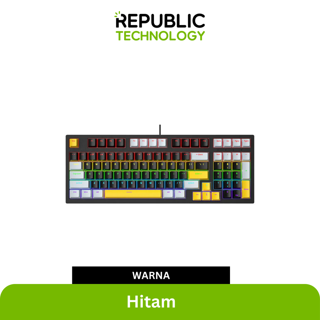 Republic Technology Keyboard Mechanical Gaming by Dragon Seed with Blue Switch / Red Switch