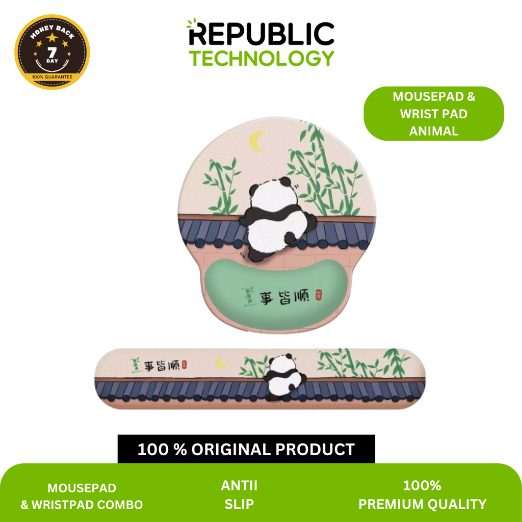 Republic Technology Mousepad office dan Wrist Pad Animal Edition
