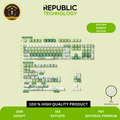 Republic Technology Keyboard Keycaps Bamboo Edition With Soft Green Clour