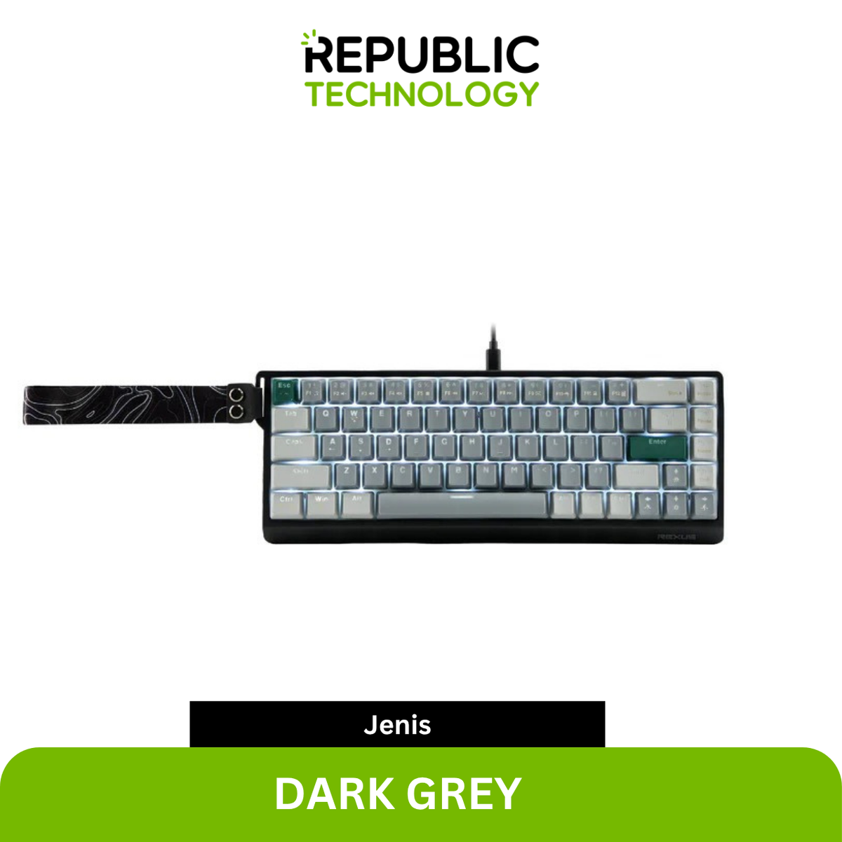 REXUS Heroic KX3 Keyboard Mechanical Compact 65% Hot Swap