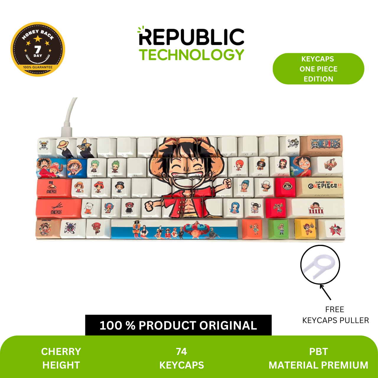 Republic Technology Keyboard Keycaps One Piece Edition