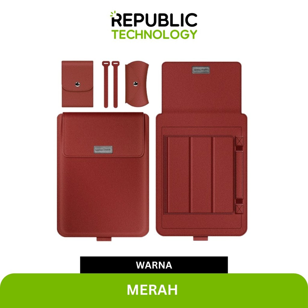 Republic Technology Tas Laptop Sleeve Case Macbook dan Universal Multifungsi 13 - 17 Inch