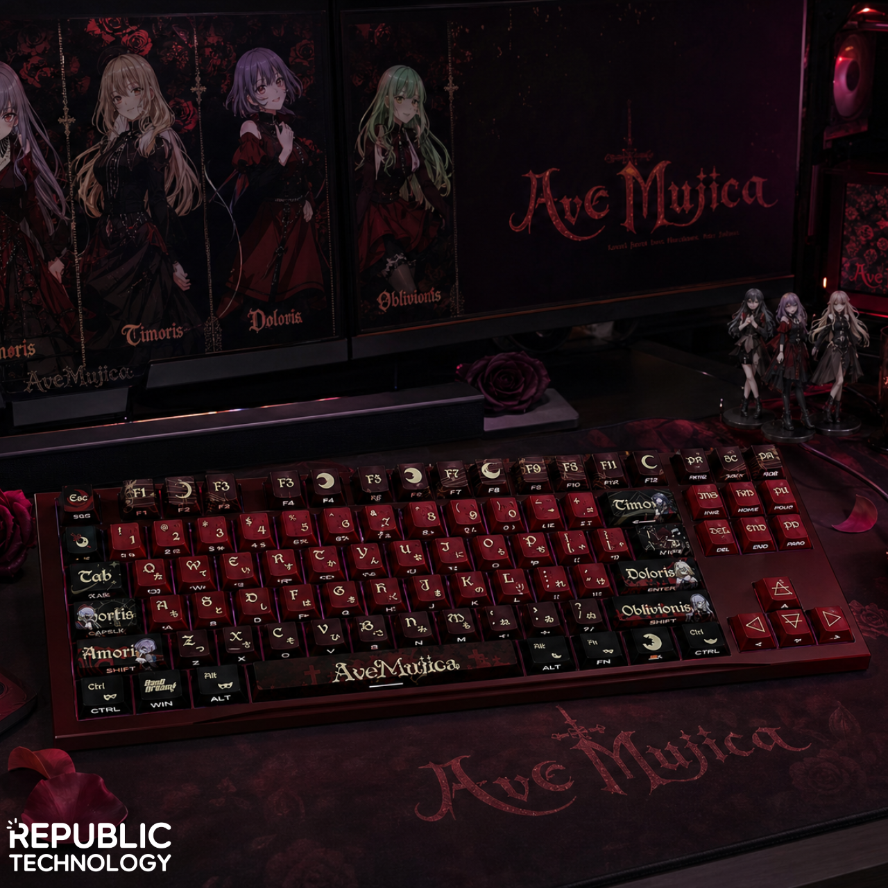 Republic Technology Keyboard Keycaps Ave Mujica Edition for Mechanical Keyboard