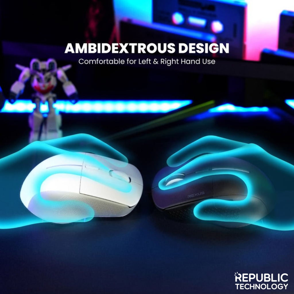 REXUS Mouse Gaming Wireless Bluetooth S5 Aviator V2 With Adjustable DPI