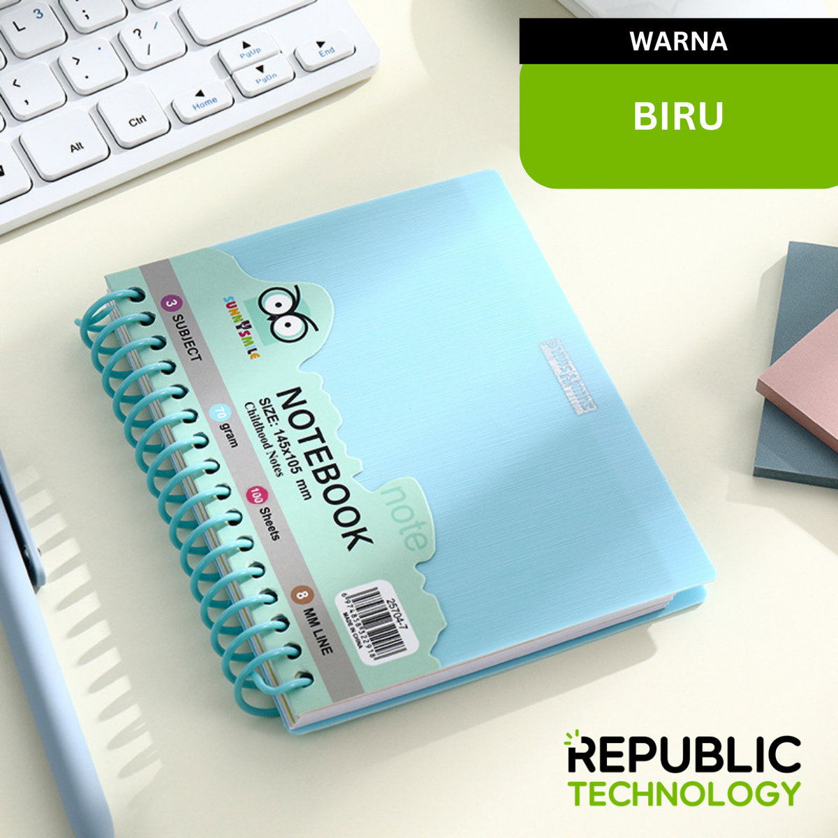 Republic Technology Notebook / buku catatan Character Spiral