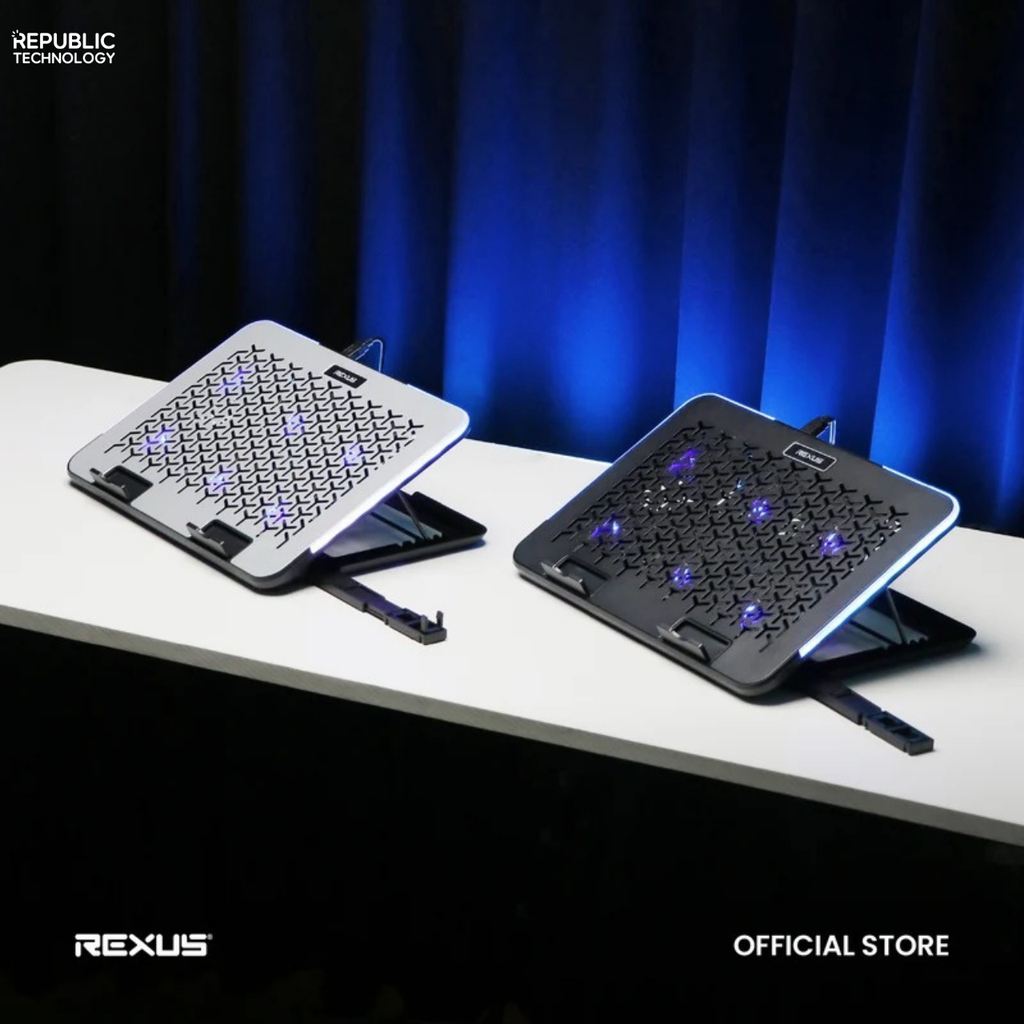 REXUS Cooling Pad Breeze B145 with Phone Holder and RGB Light