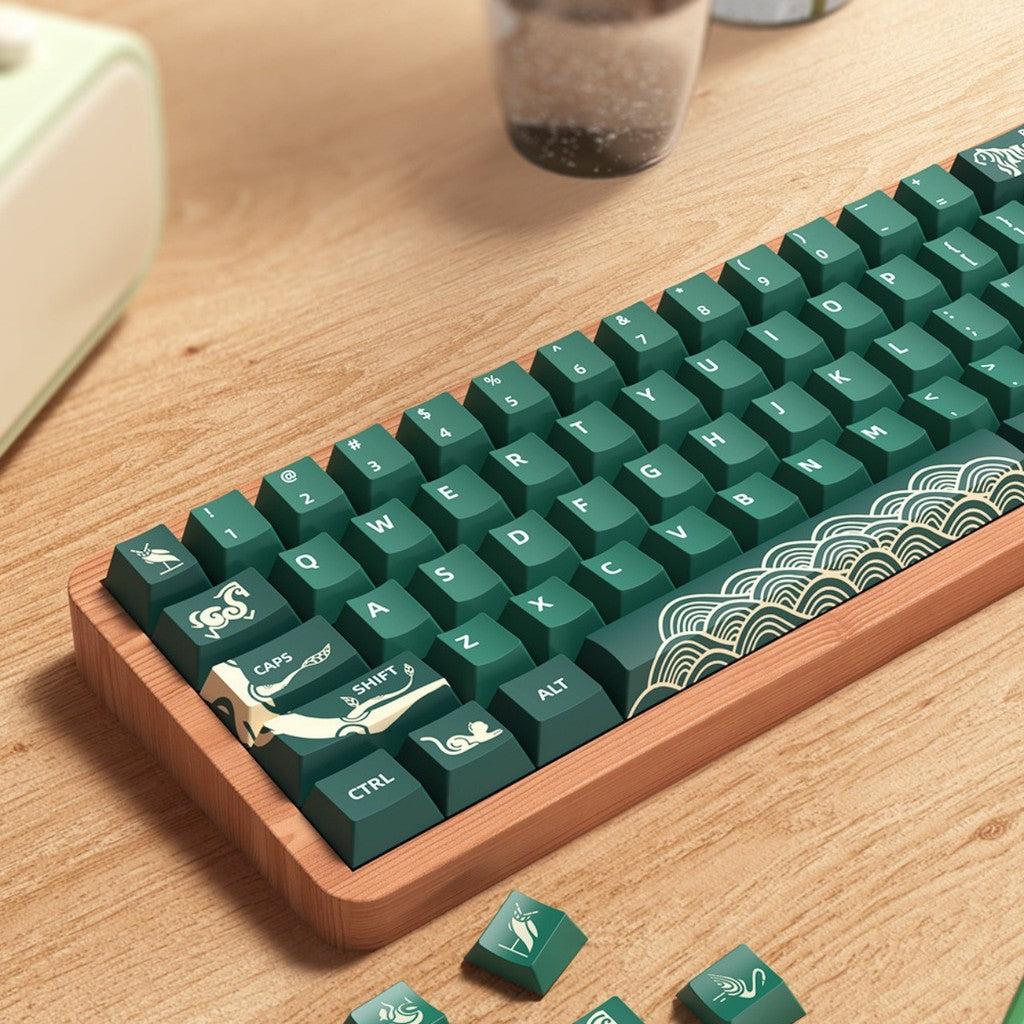 Republic Technology Keyboard Keycaps Animal Forest Special Edition 158 Keys with Matcha Colour