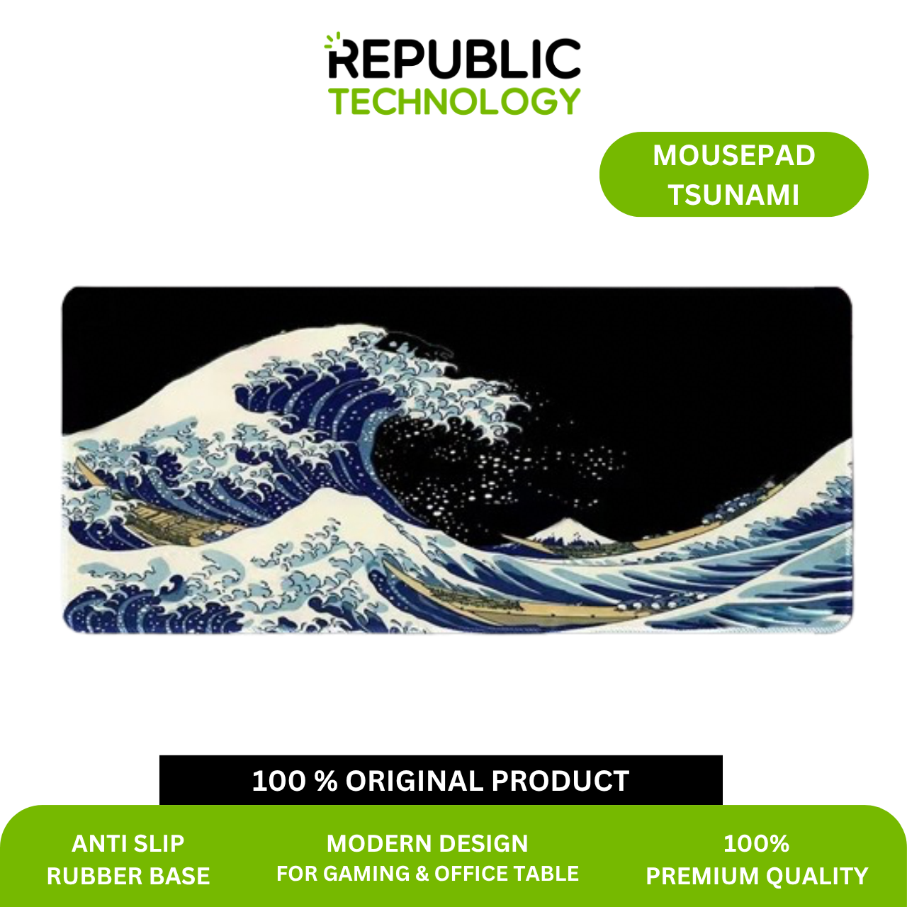 Republic Technology Mousepad Gaming Deskmat Tsunami Speed Edition