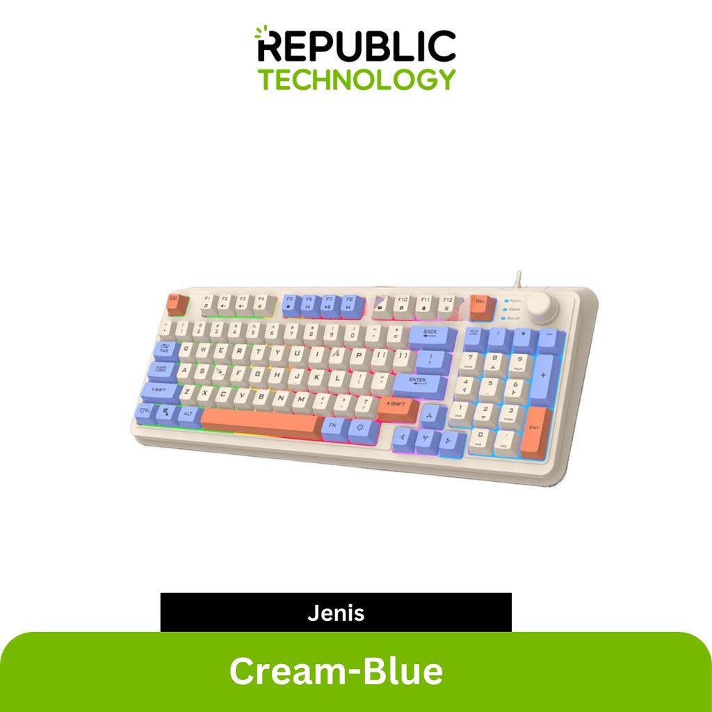 Republic Technology Xunfox K82 Keyboard Gaming RGB with knob volume