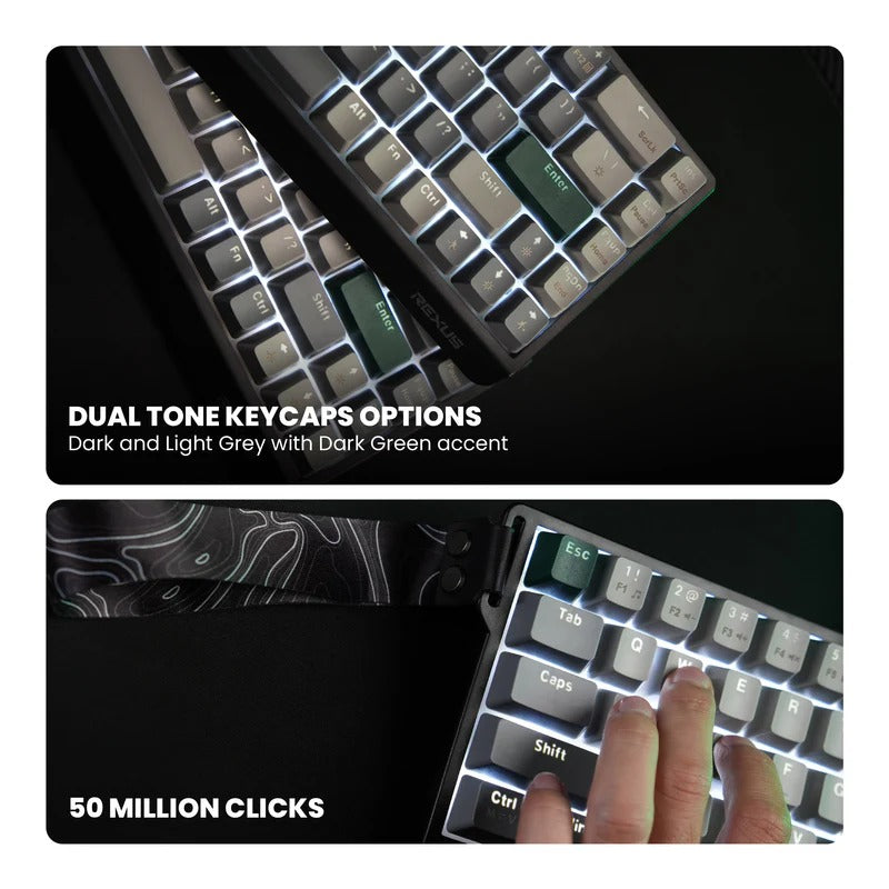 REXUS Heroic KX3 Keyboard Mechanical Compact 65% Hot Swap