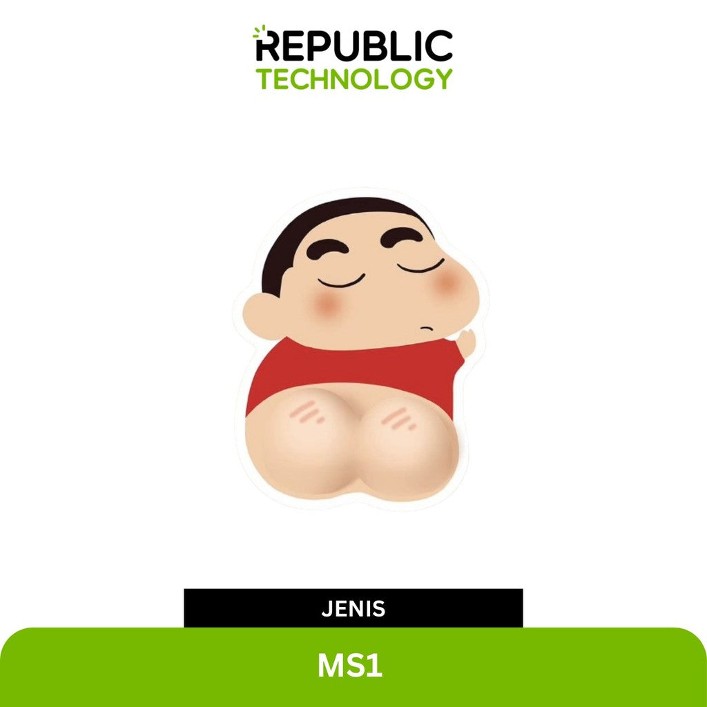 Republic Technology Mousepad dan Wrist Rest Crayon Shinchan