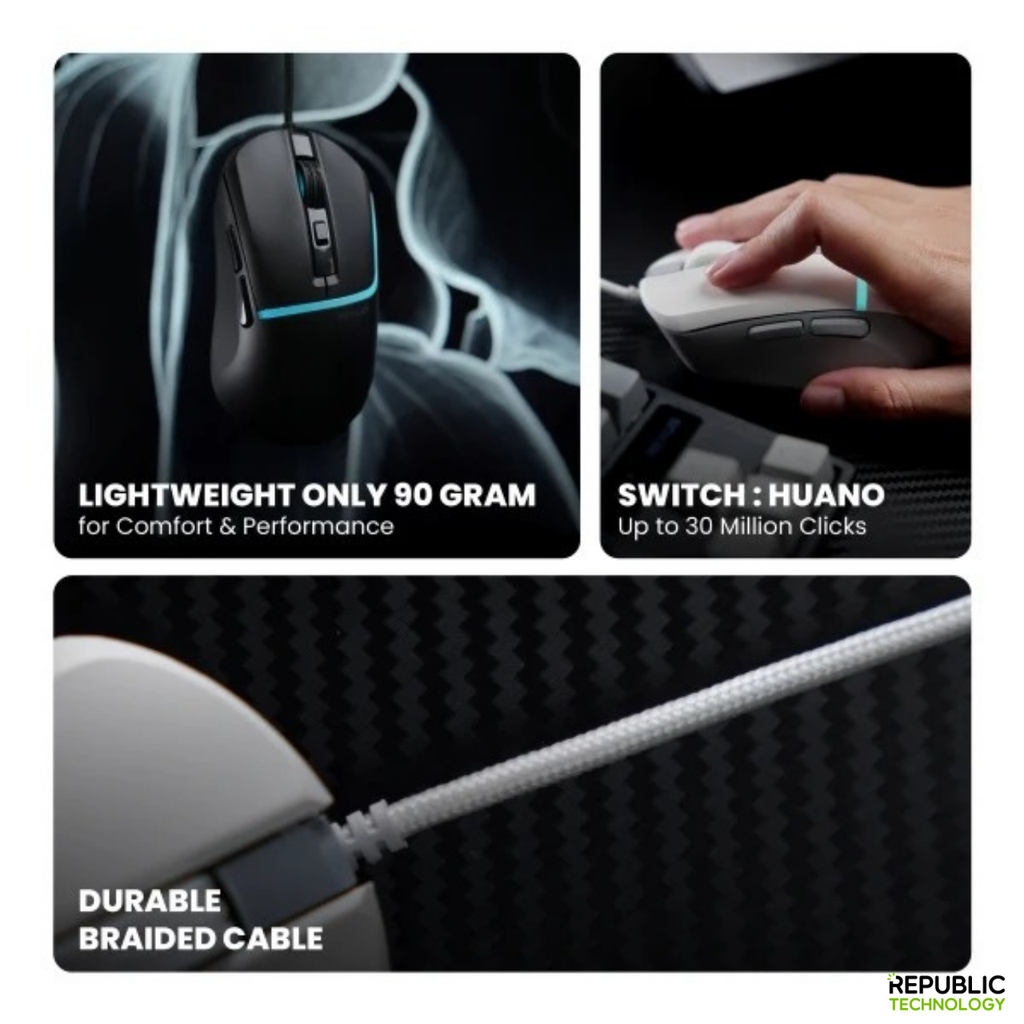 REXUS Mouse Gaming G15  Xierra Dynamic RGB up To 6400DPI