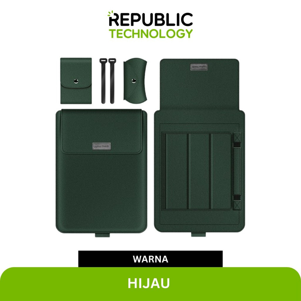 Republic Technology Tas Laptop Sleeve Case Macbook dan Universal Multifungsi 13 - 17 Inch