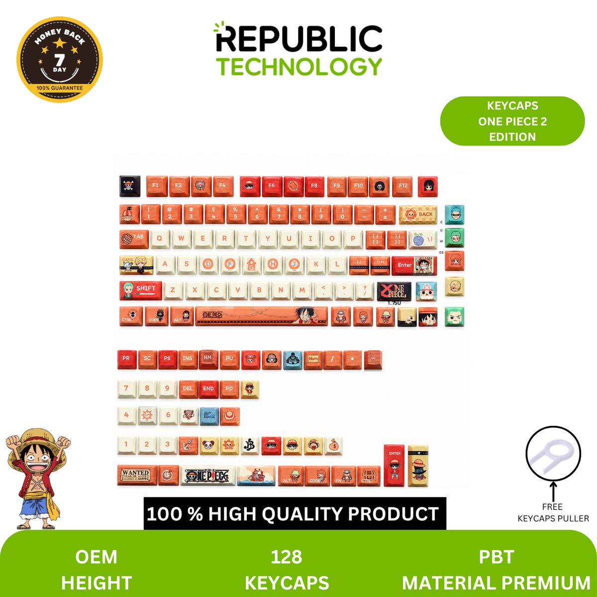 Republic Technology Keyboard Keycaps One Piece 2 Edition