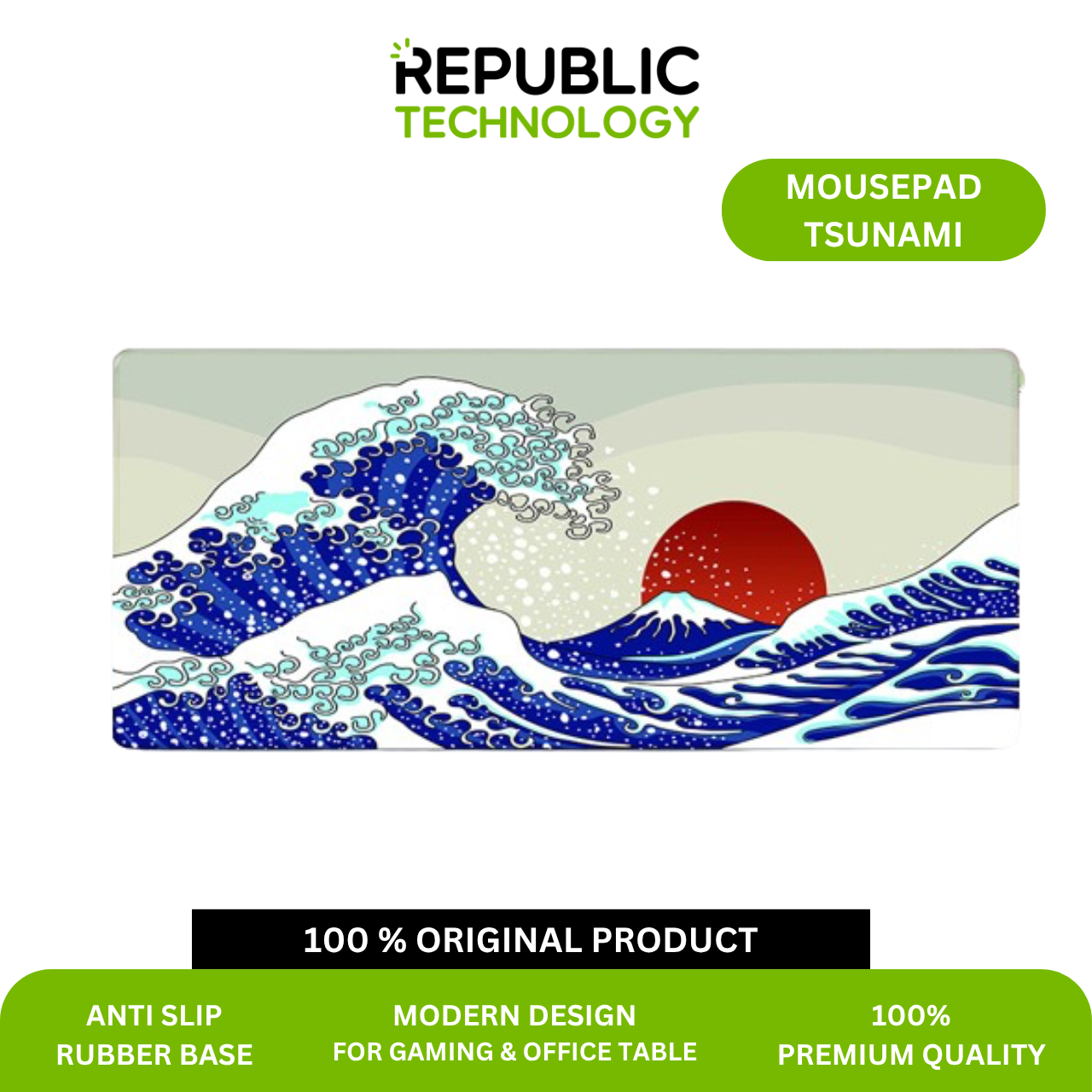 Republic Technology Mousepad Gaming Deskmat Tsunami Speed Edition